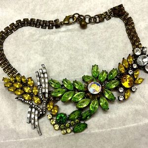 Necklace with colorful glass stones